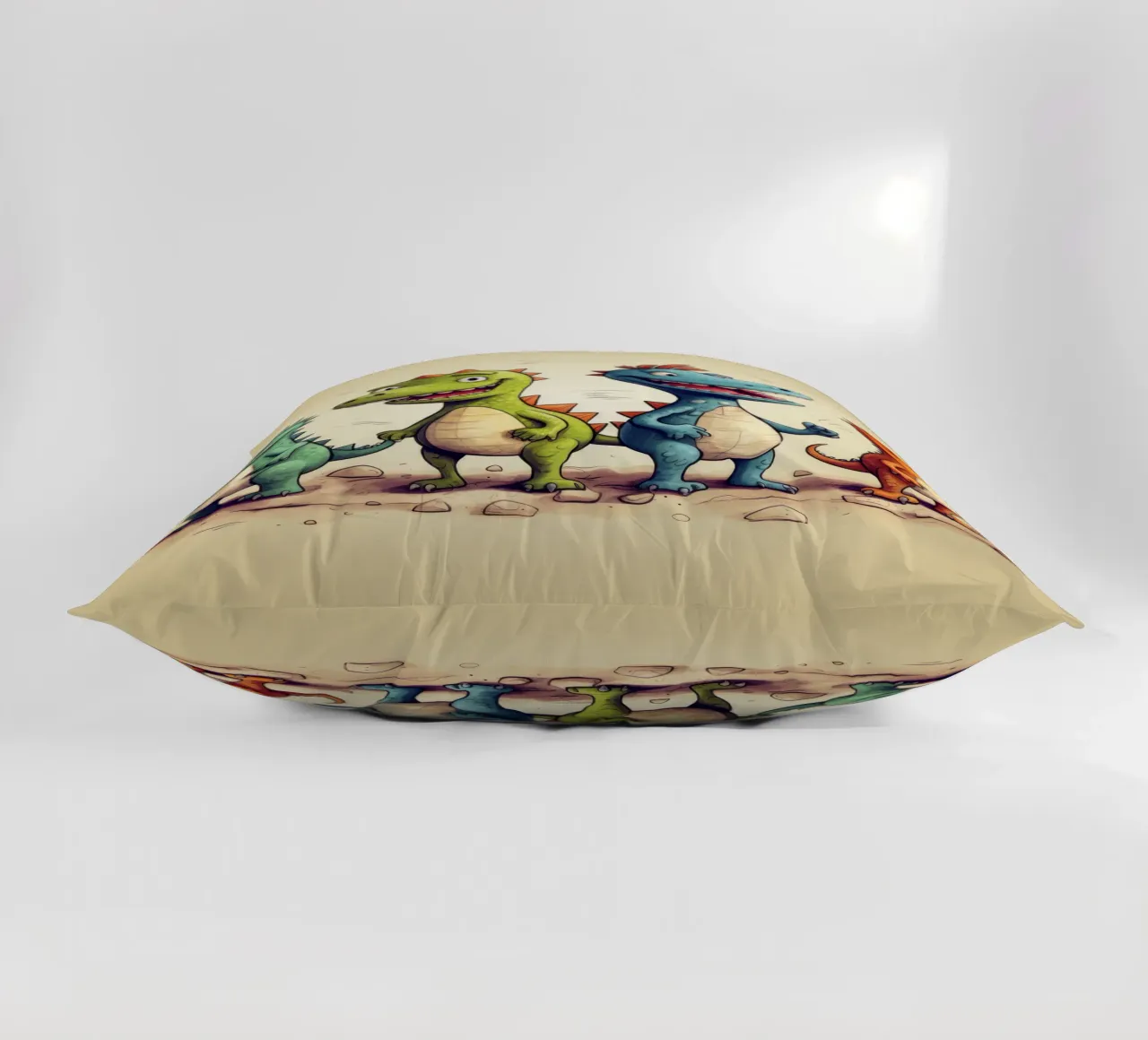Retro Dinosaur Gang decorative cushion by Funny Animals