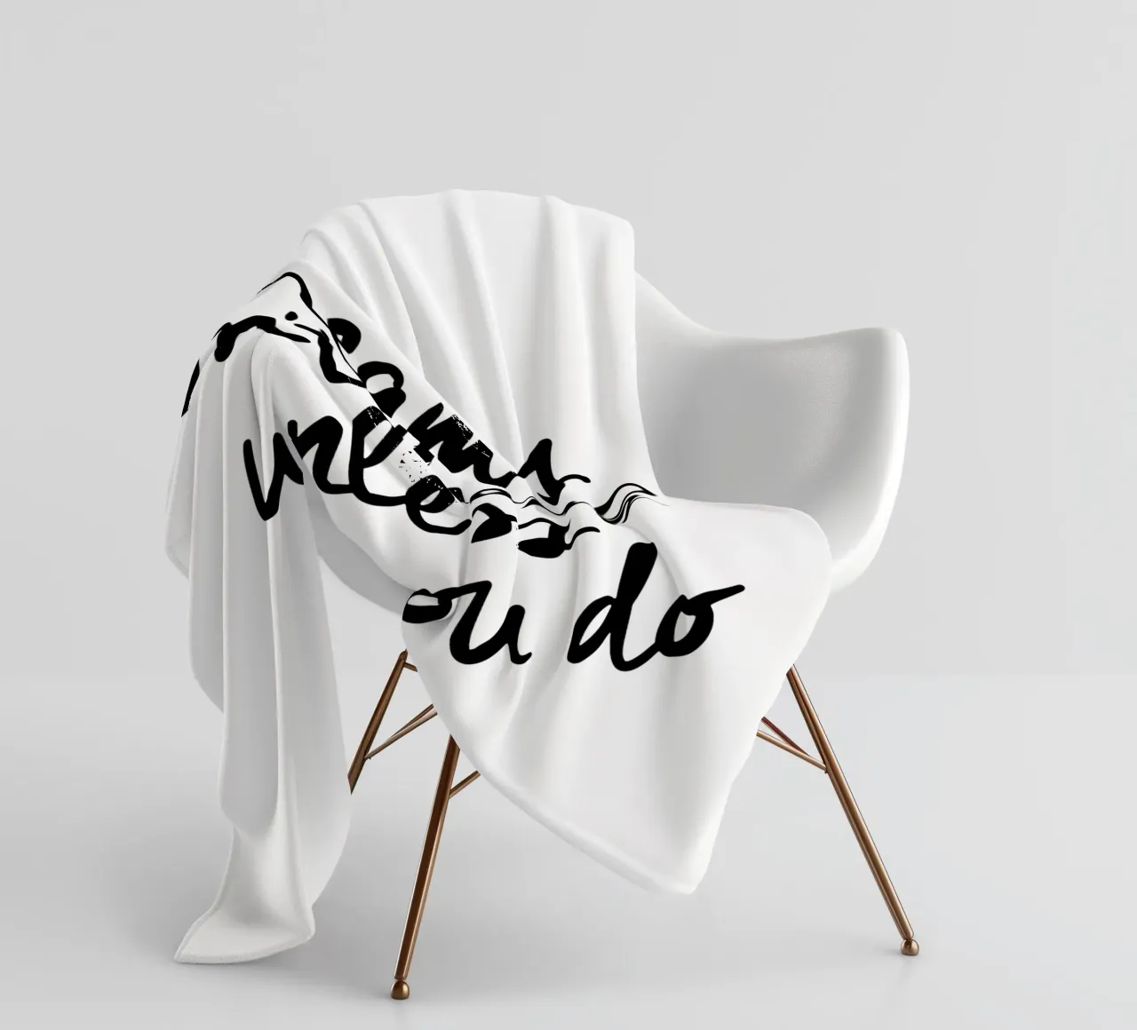 Dreams Don't Work Unless You Do Typografie Design Monochrome fleece blanket by THE MOTIVATED TYPE