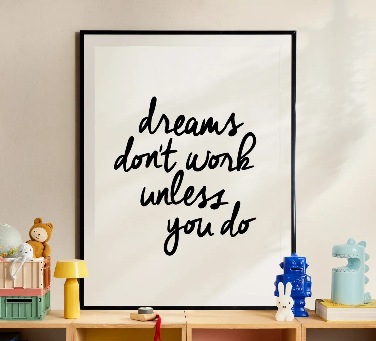 Dreams Don't Work Unless You Do Typografie Design Monochrome hahnemühle de THE MOTIVATED TYPE