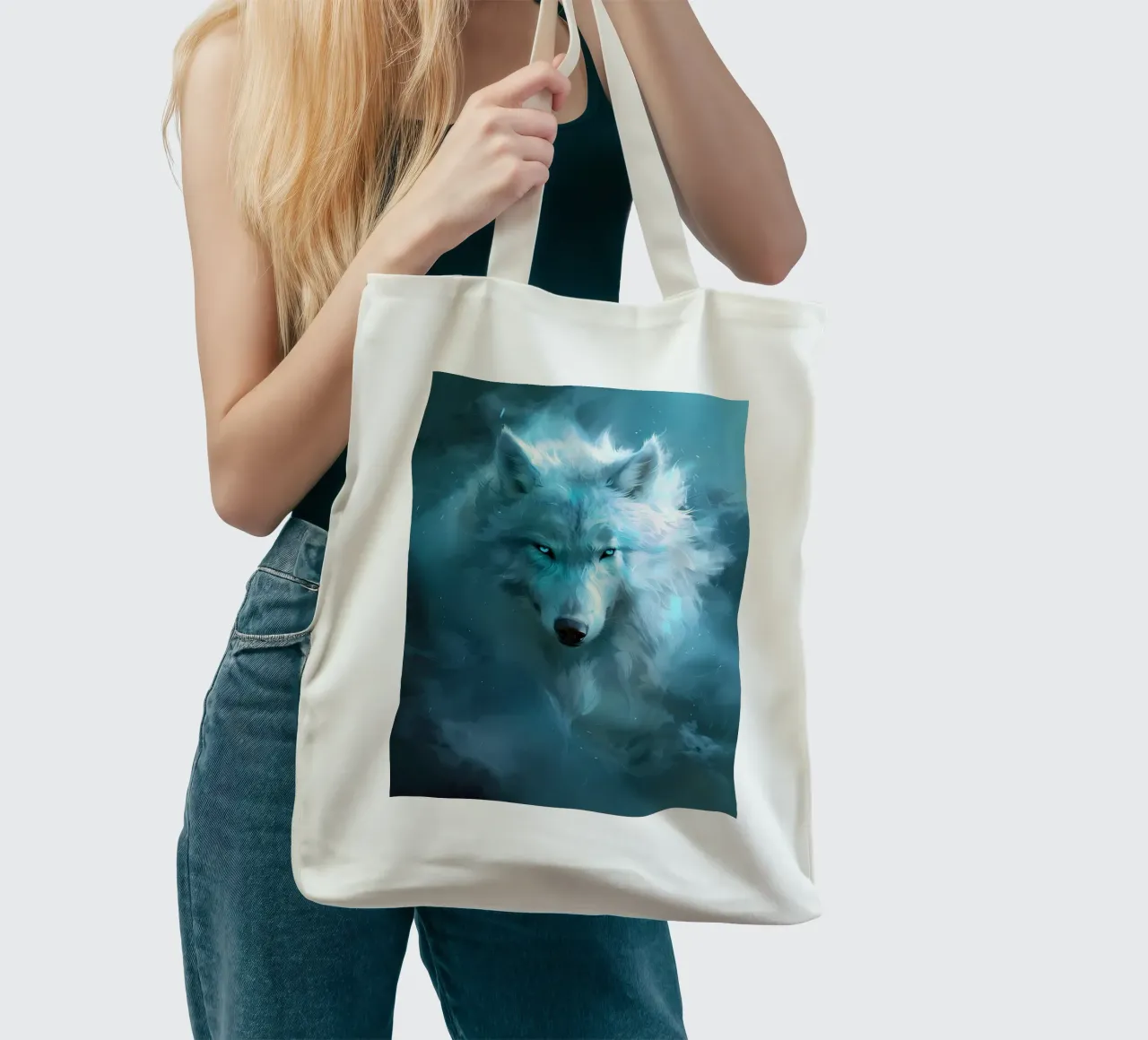 Animale lupo borsa in juta da Pierre Walton