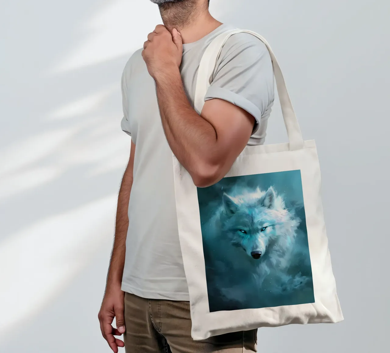 Animale lupo borsa in juta da Pierre Walton
