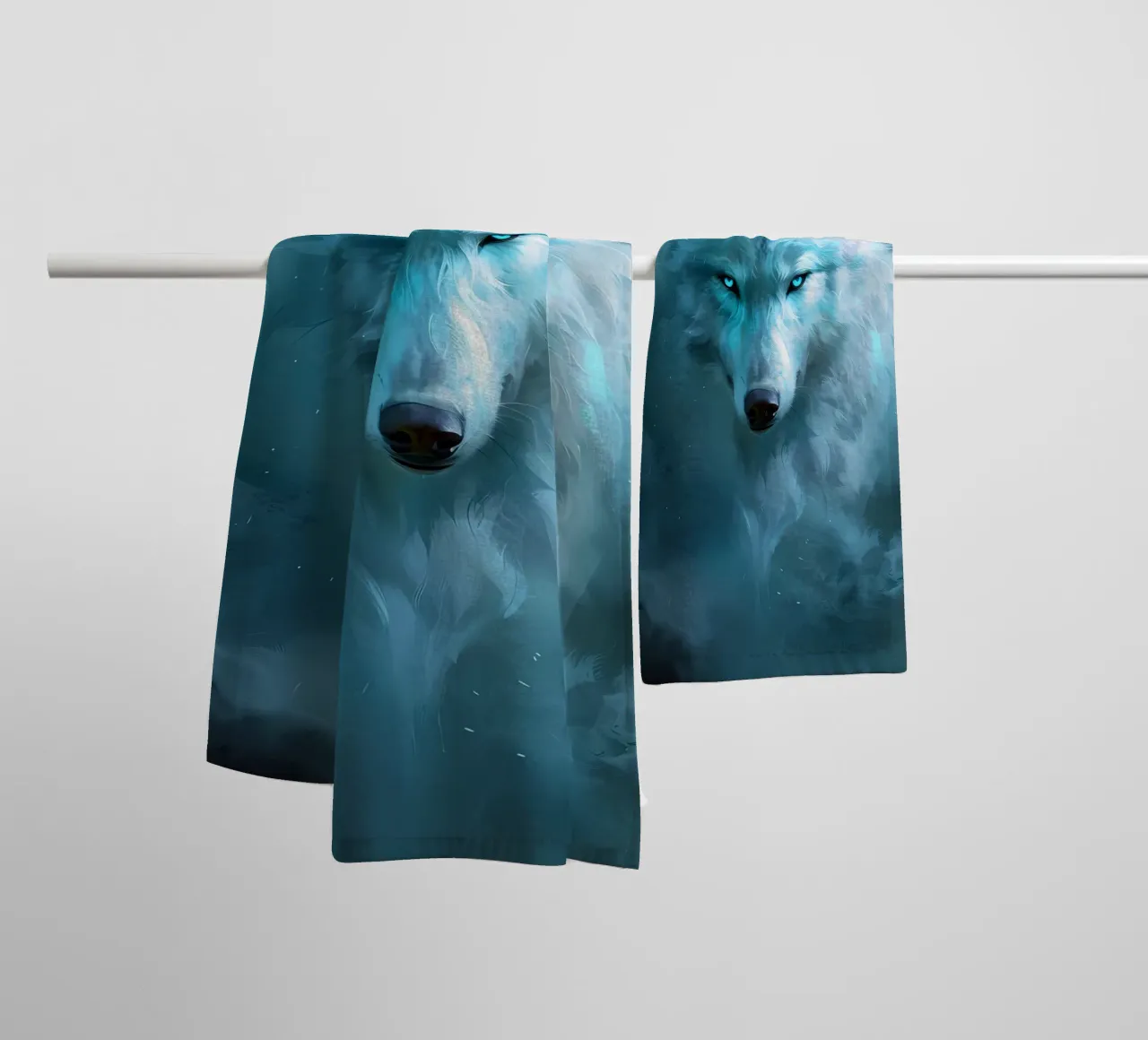 Wolf Dier badhanddoek van Pierre Walton