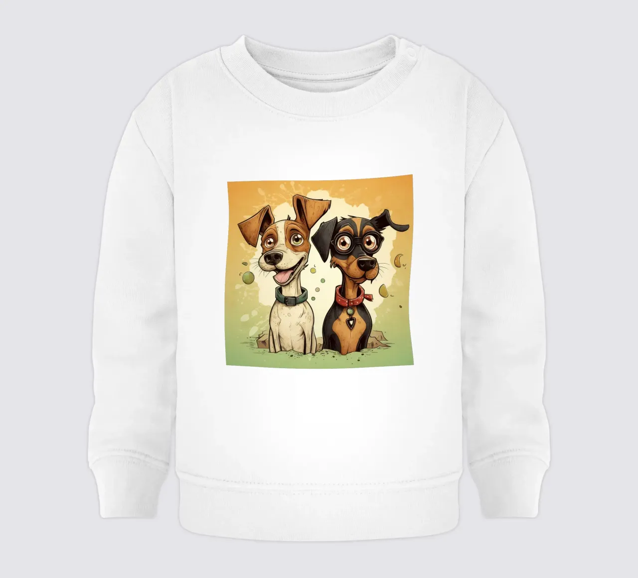 Duo di cani retrò felpa neonato da Funny Animals