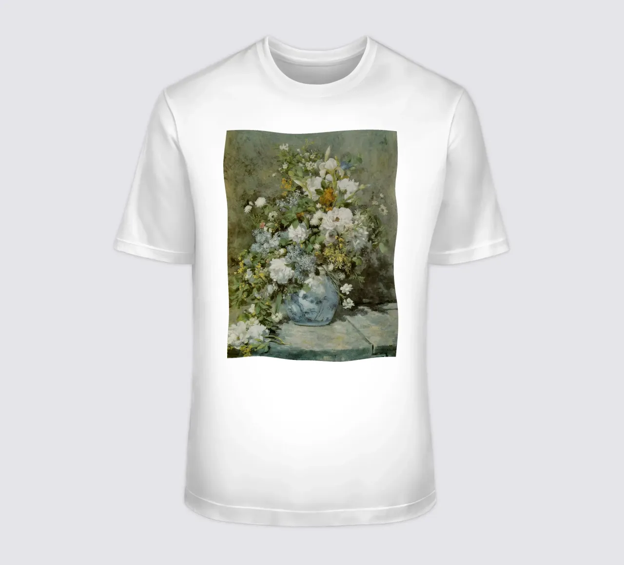 Pierre-Auguste Renoir - Spring bouquet t-shirt by Timeless Artworks