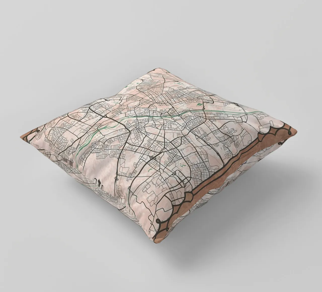 Mappa della città di Monaco cuscino da Christopher Adams