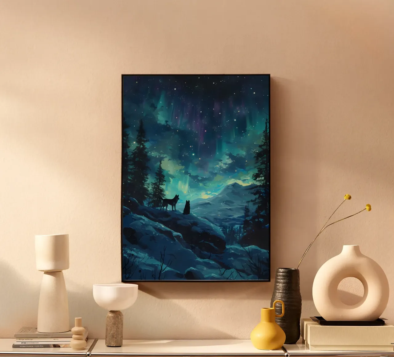 Animale lupo plexiglass da Pierre Walton