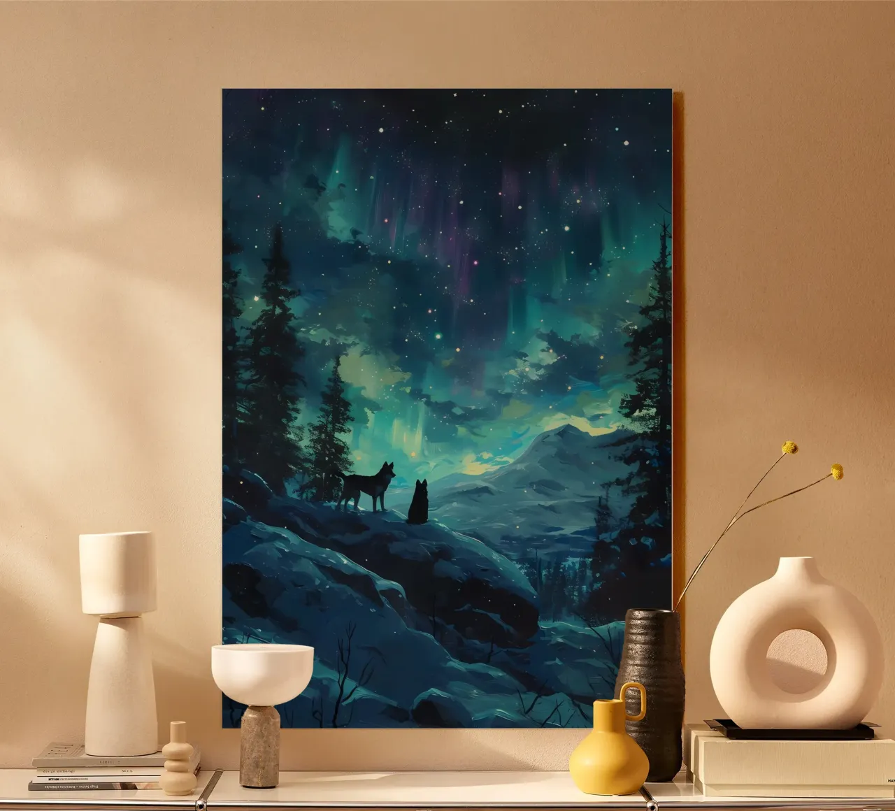 Animale lupo plexiglass da Pierre Walton