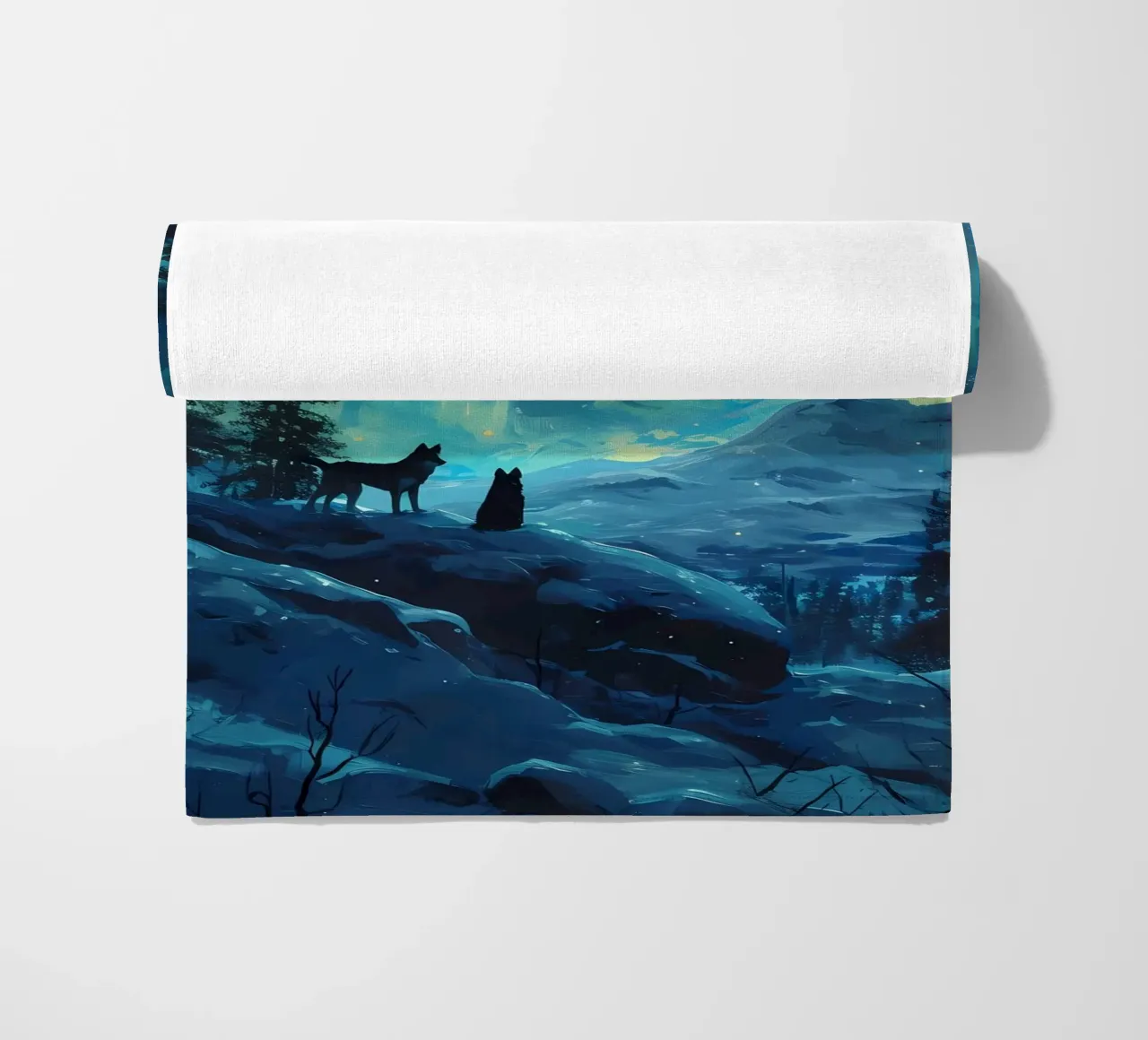 Wolf Animal beach towel by Pierre Walton