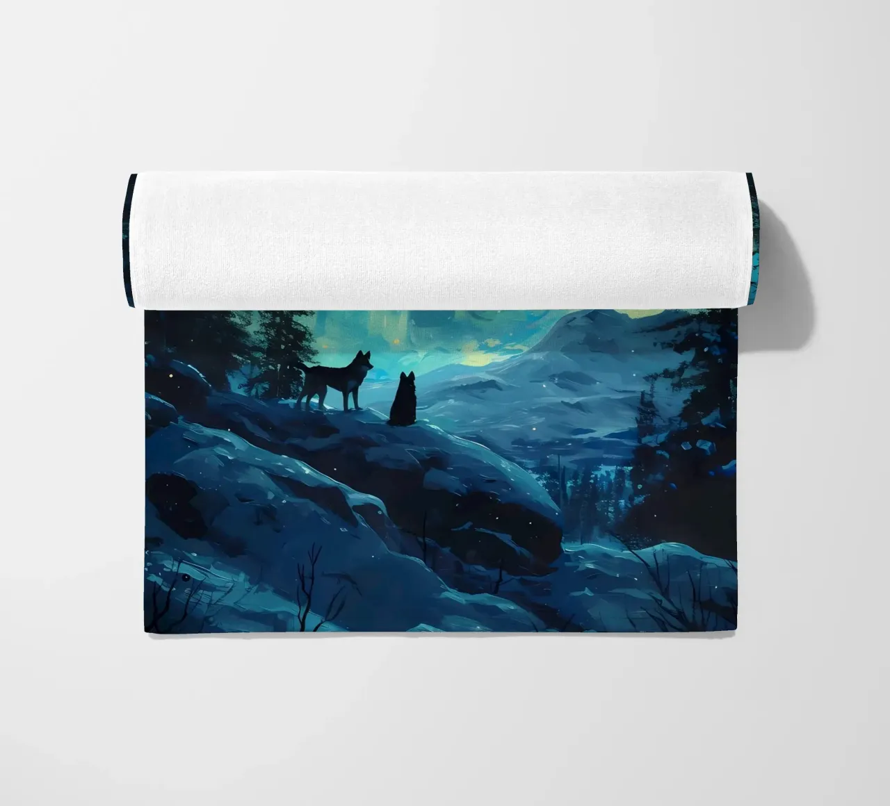 Wolf Animal beach towel by Pierre Walton