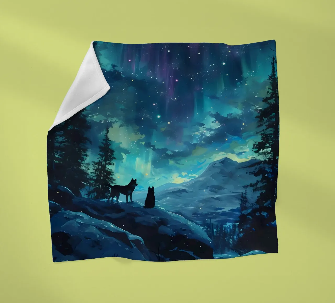 Animale lupo coperta in pile da Pierre Walton