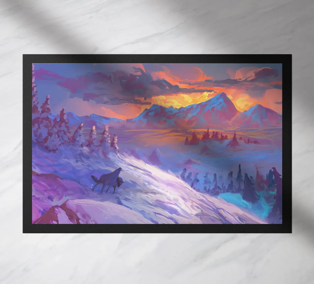 Wolf Dier deurmat van Pierre Walton