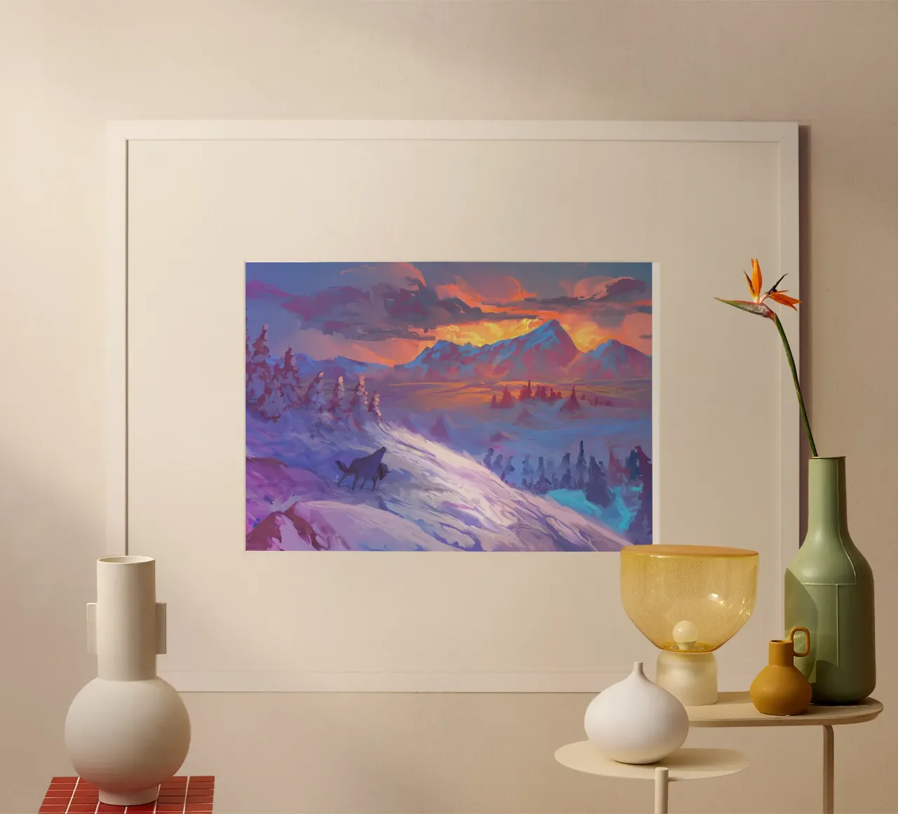 Wolf Animal poster van Pierre Walton