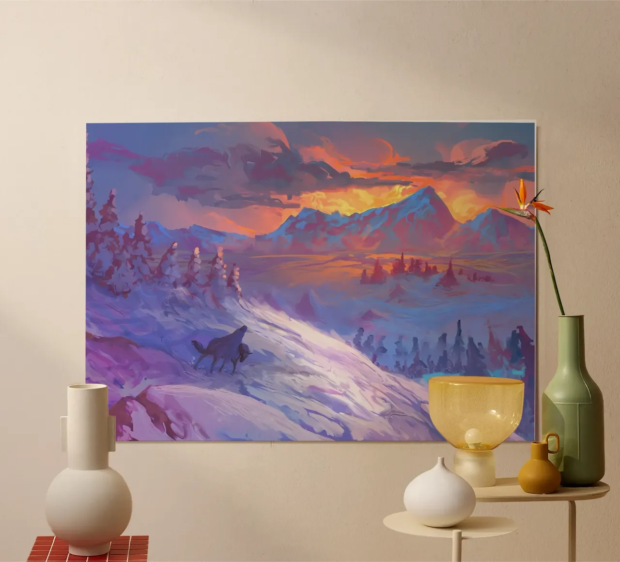 Wolf Animal poster van Pierre Walton