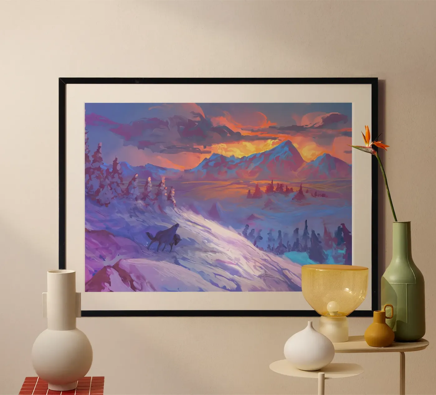 Wolf Animal poster van Pierre Walton