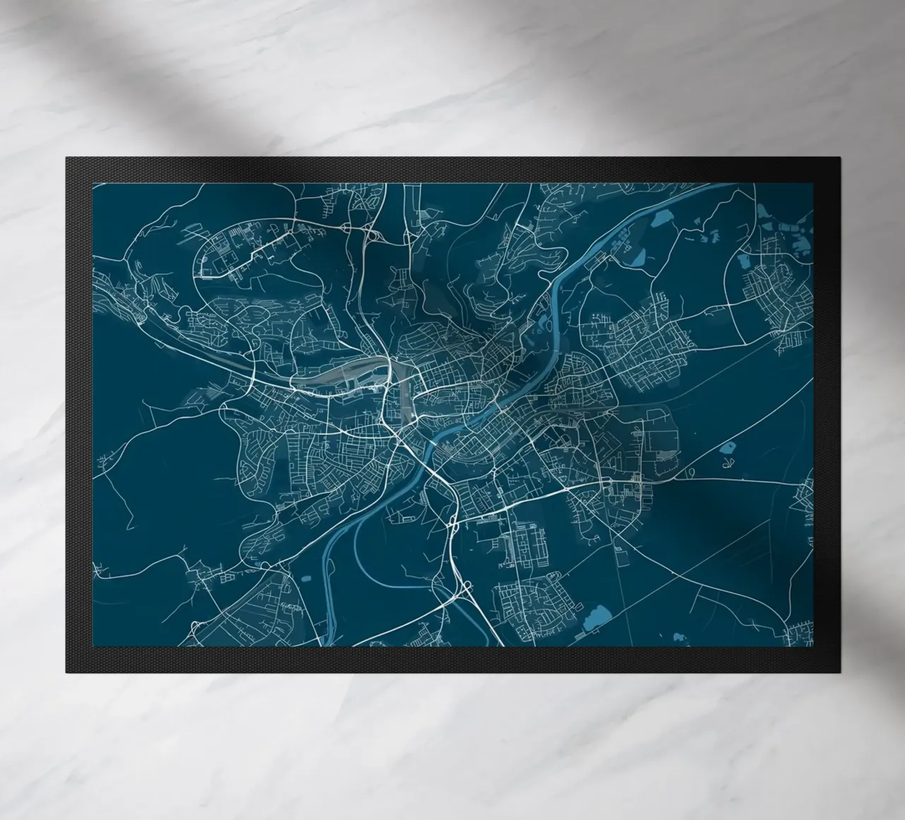 Mappa della città di Ulm zerbino da Christopher Adams