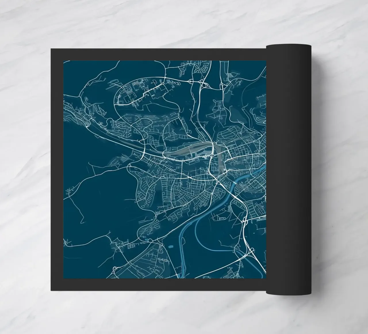 Mappa della città di Ulm zerbino da Christopher Adams