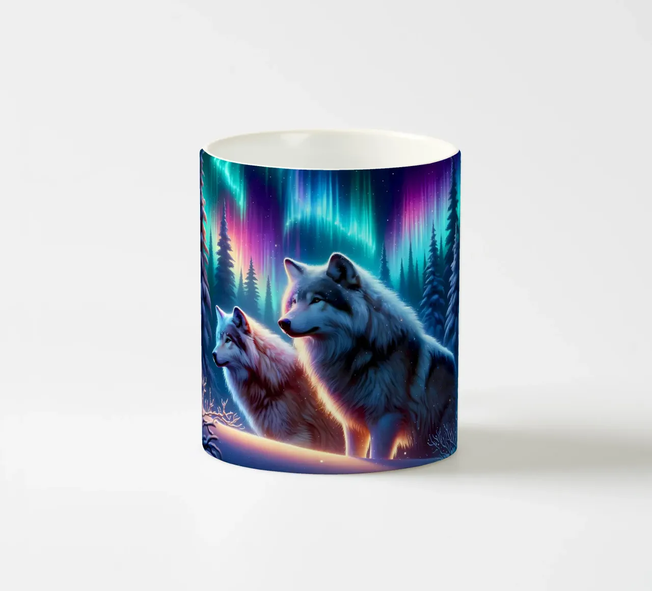 Animale lupo tazza in ceramica da Pierre Walton