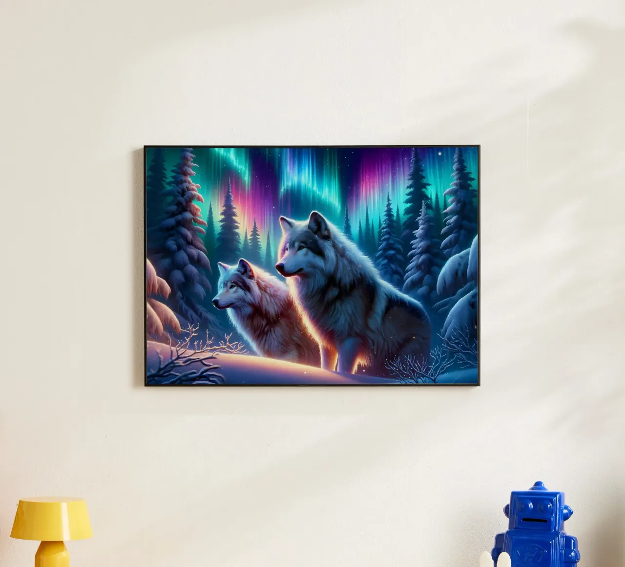 Animale lupo alluminio dibond da Pierre Walton