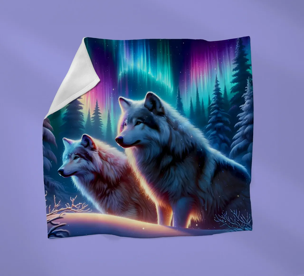 Animale lupo coperta in pile da Pierre Walton