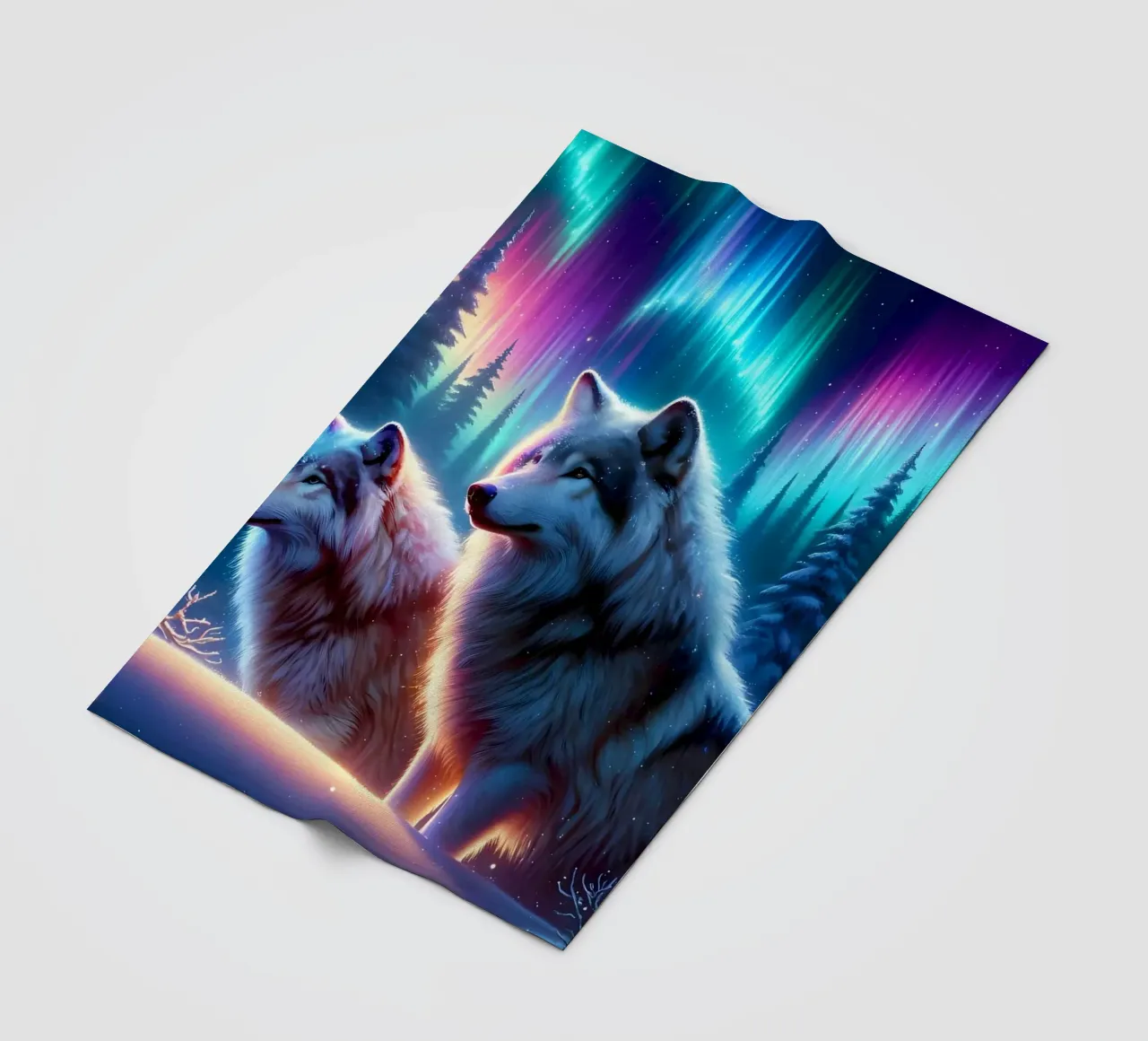 Animale lupo coperta in pile da Pierre Walton