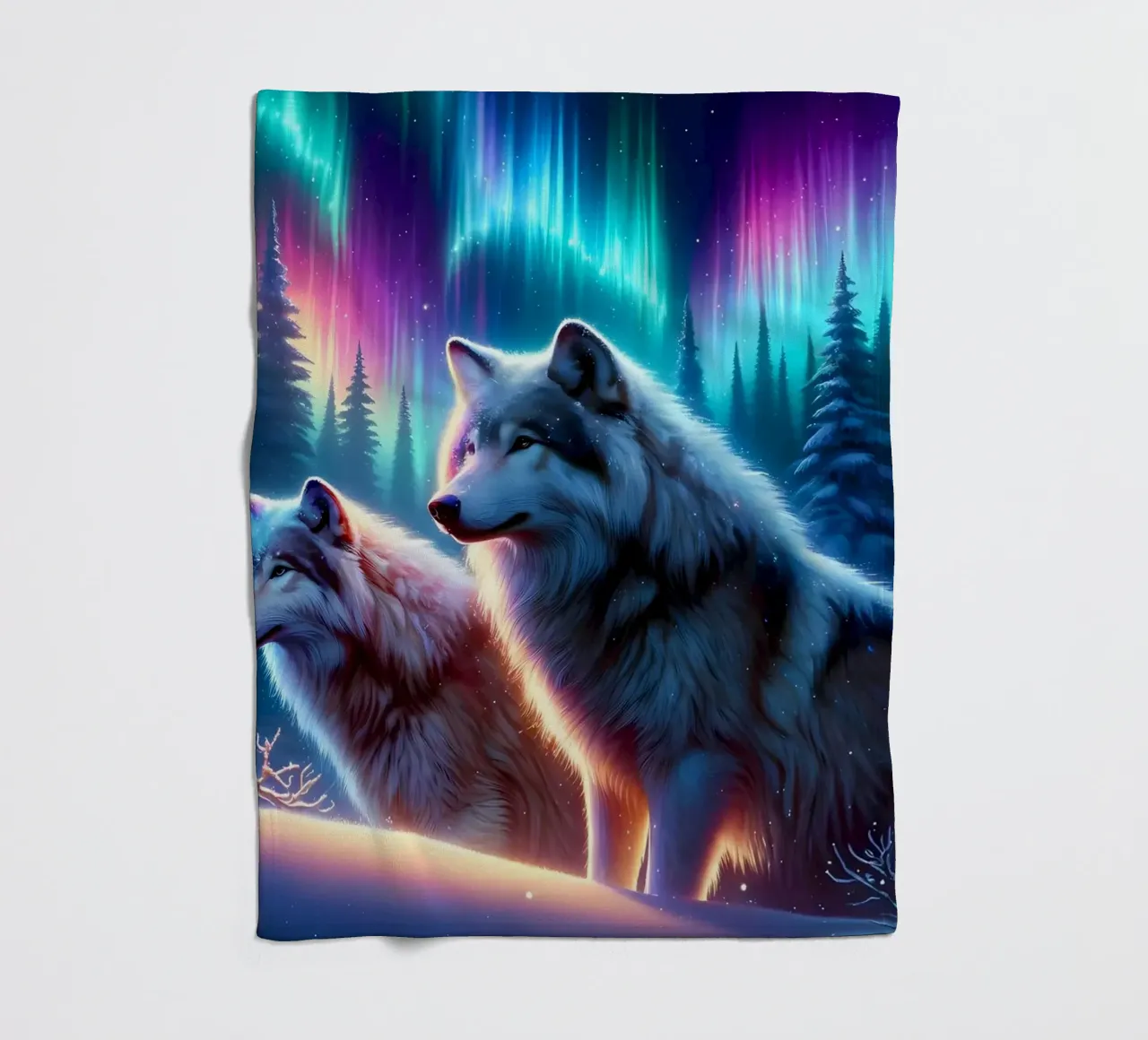 Animale lupo coperta in pile da Pierre Walton