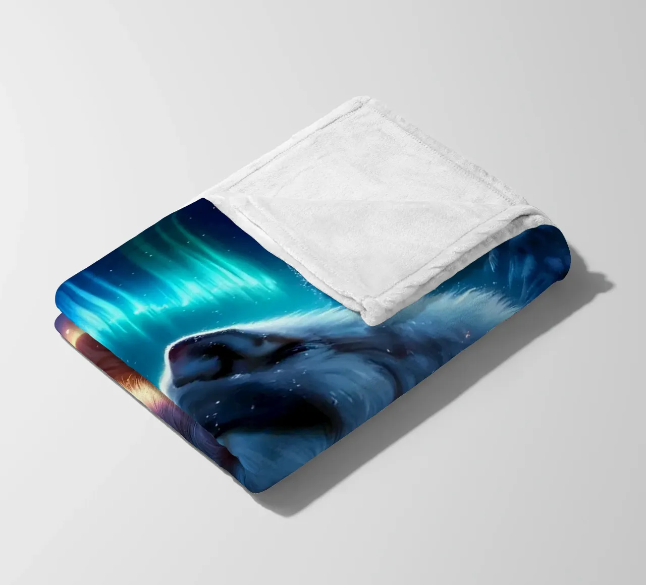 Animale lupo coperta in pile da Pierre Walton