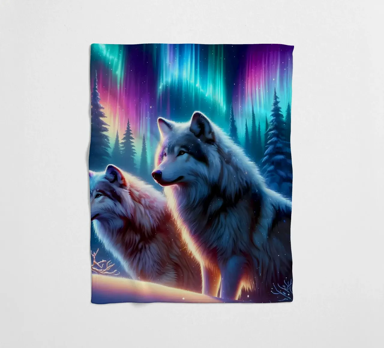 Animale lupo coperta in pile da Pierre Walton