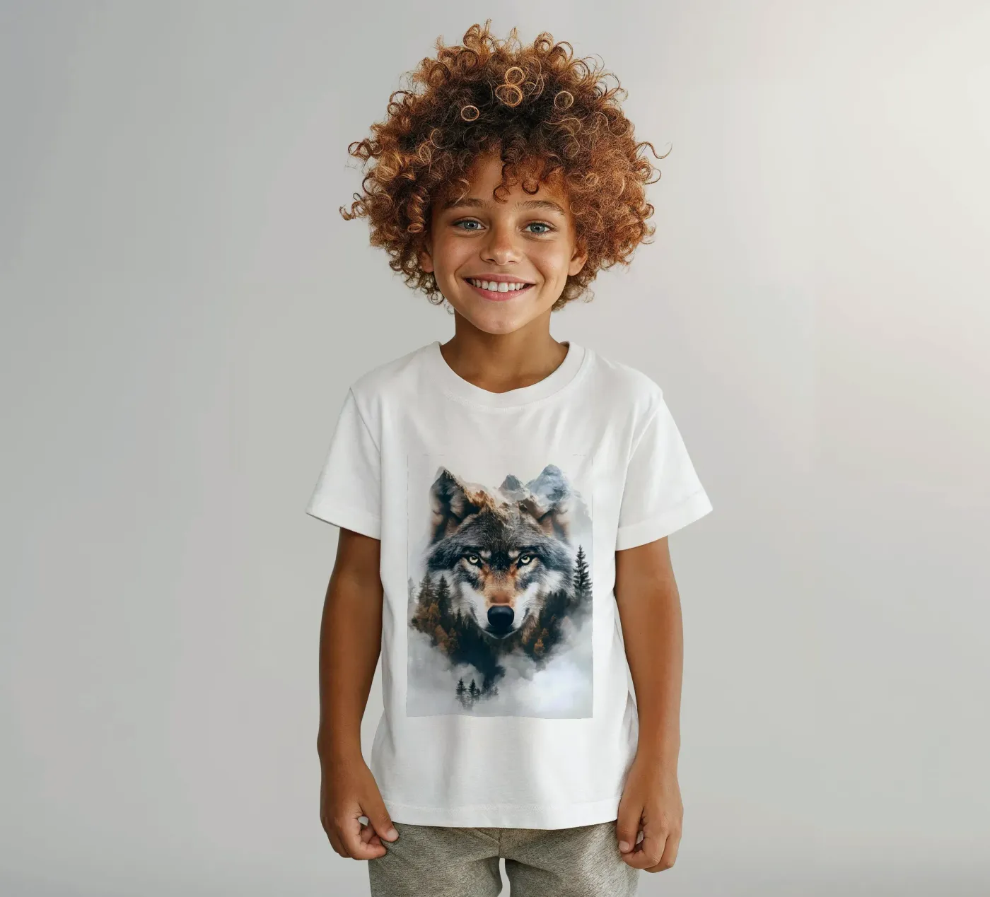Wolf Dier kinder t-shirt van Pierre Walton