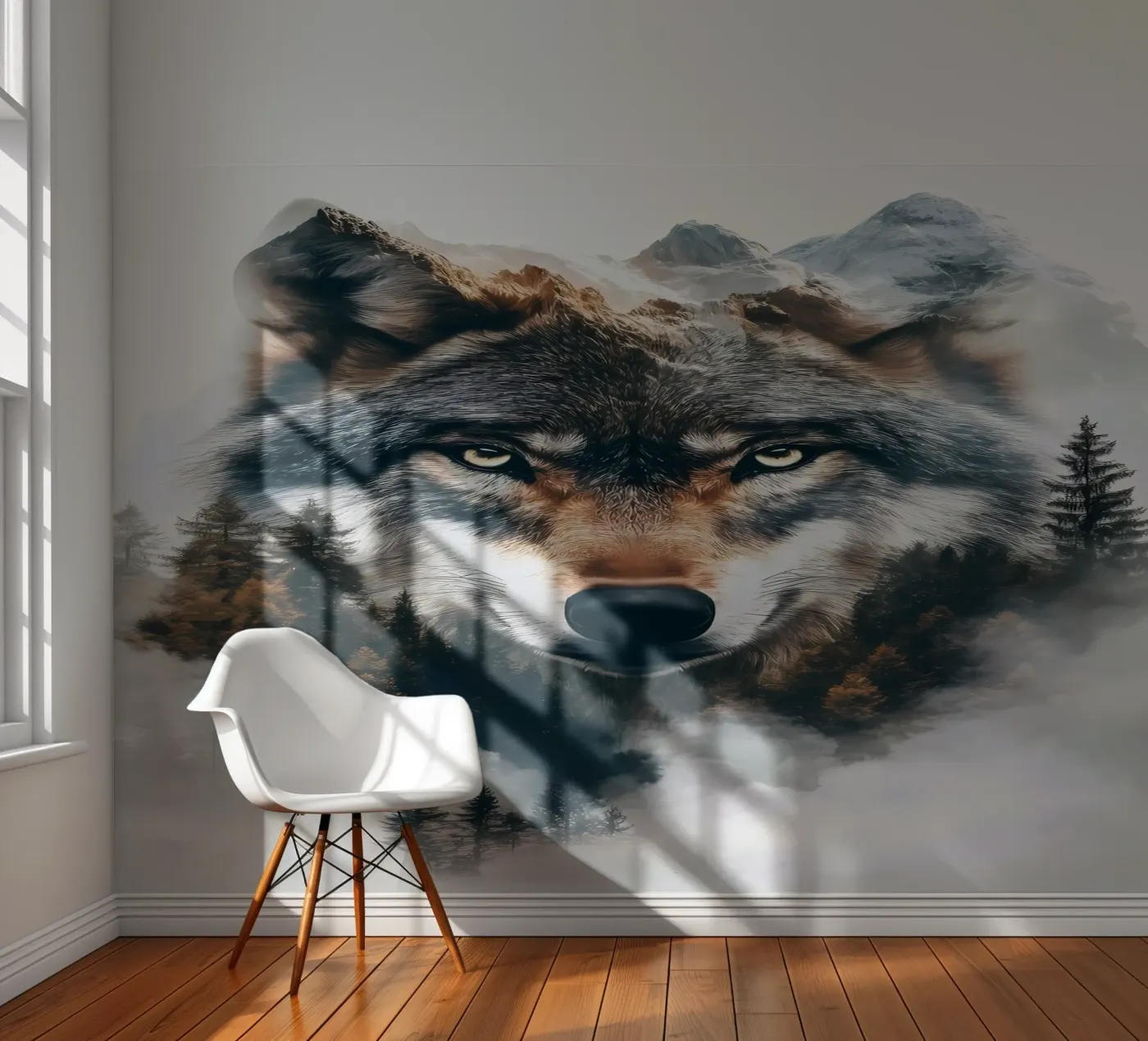 Wolf Dier fotobehang van Pierre Walton