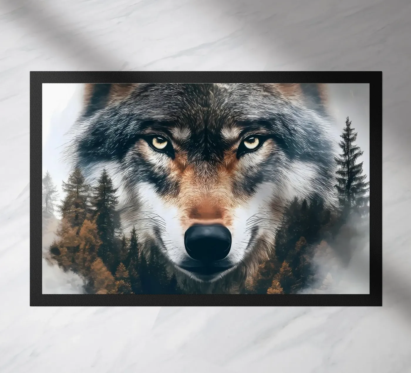 Wolf Tier Fußmatte von Pierre Walton