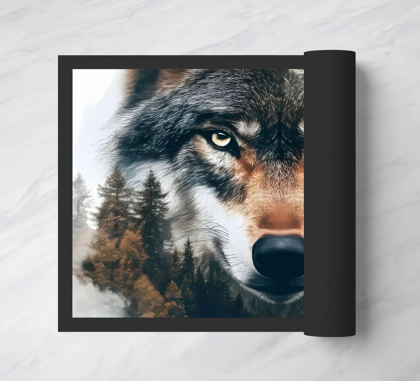 Wolf Tier Fußmatte von Pierre Walton