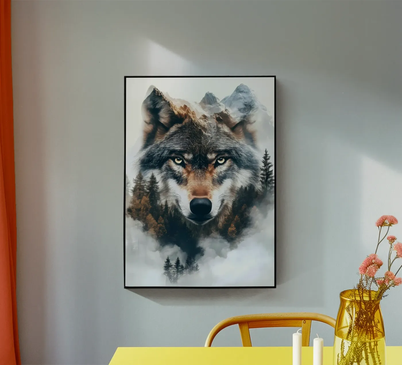 Animale lupo plexiglass da Pierre Walton