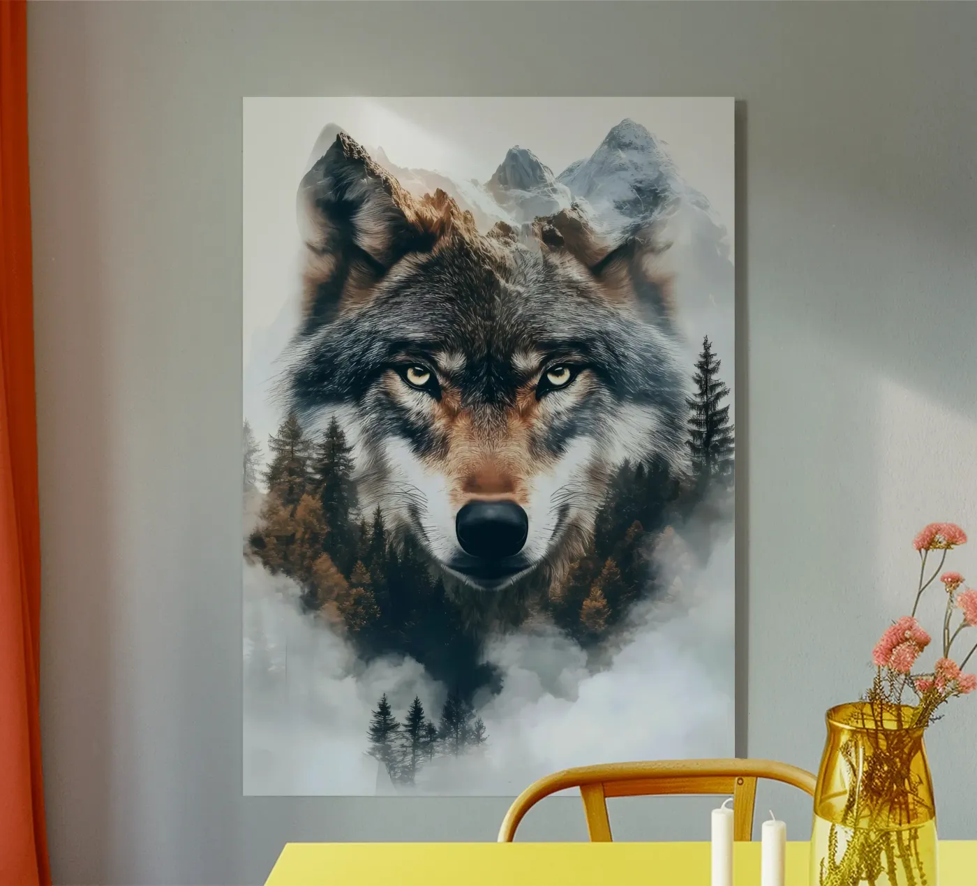 Animale lupo plexiglass da Pierre Walton