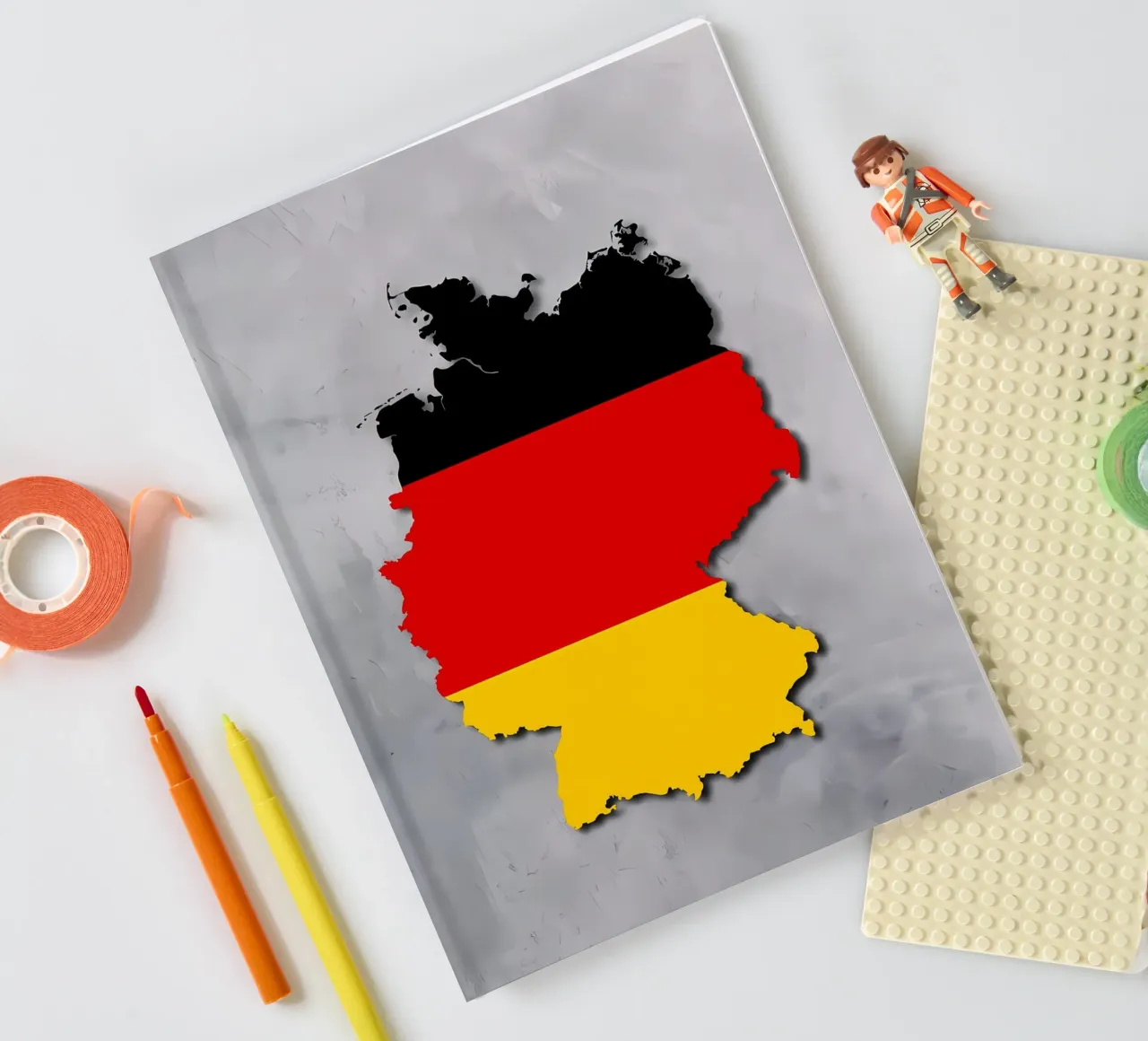 germany flag map notebook by Christopher Adams