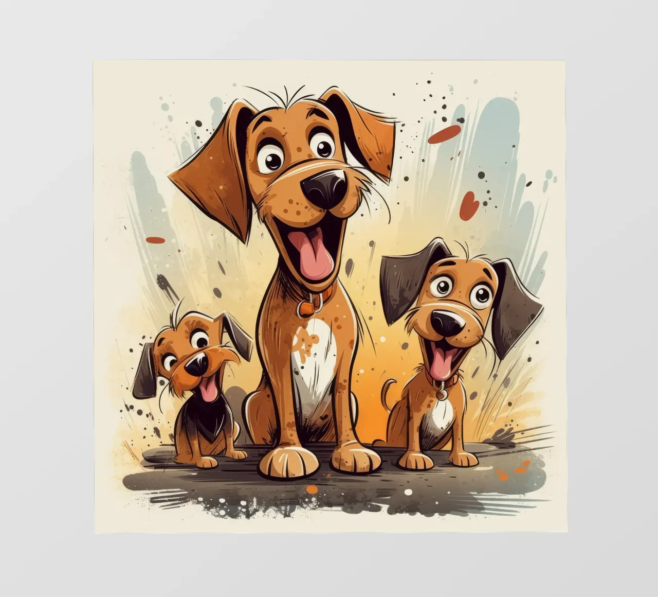 Retro Dog Gang pvc cover by Funny Animals