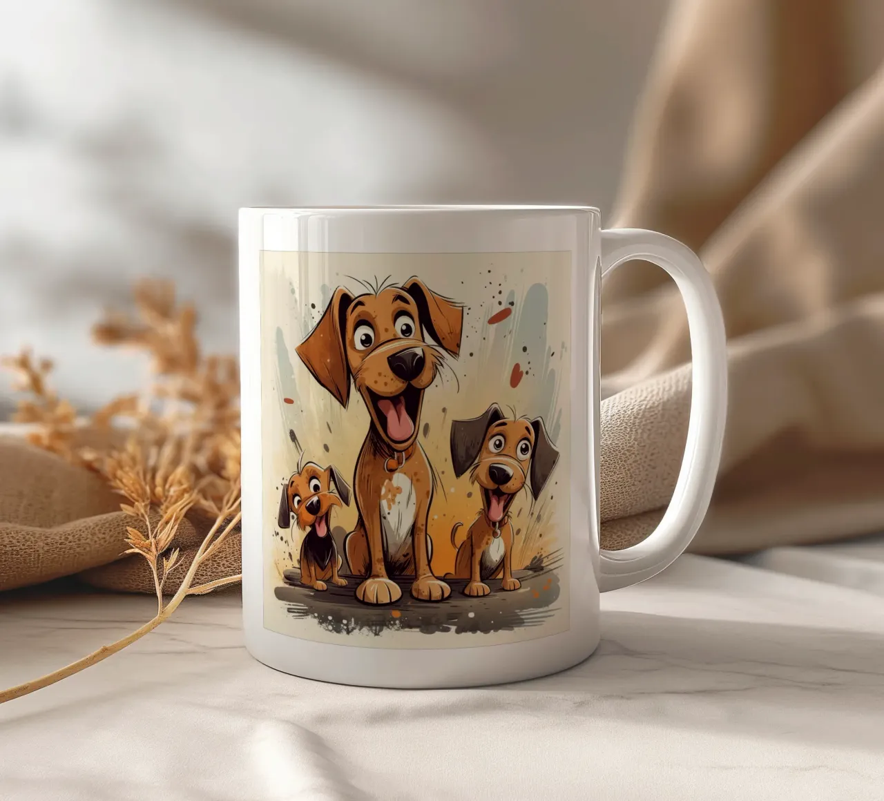 Gang di cani retrò tazza in ceramica da Funny Animals