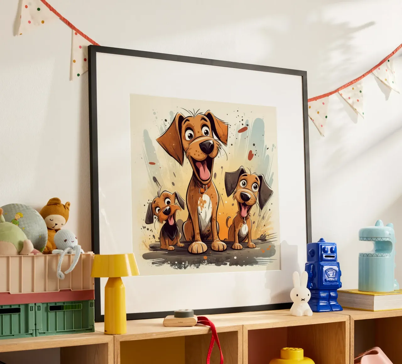 Retro Dog Gang Hahnemühle von Funny Animals