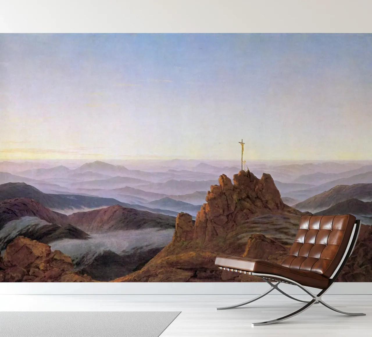 Caspar David Friedrich - Mañana en los montes gigantes papel para pared de Timeless Artworks