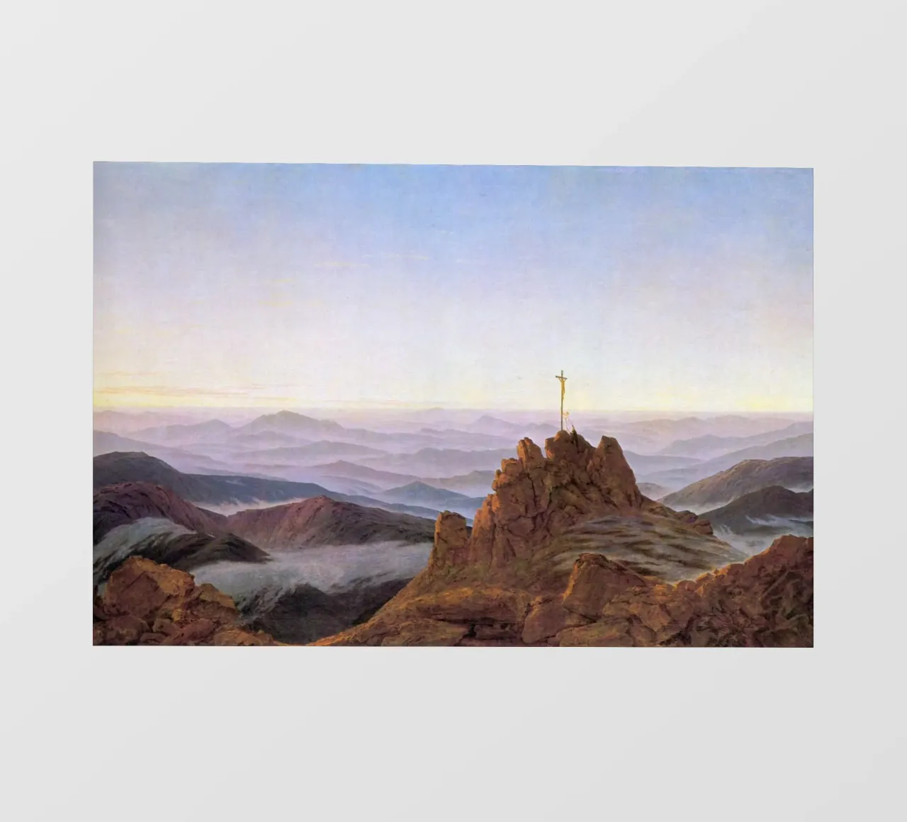 Caspar David Friedrich - Mattino sui monti giganti telo in pvc da Timeless Artworks