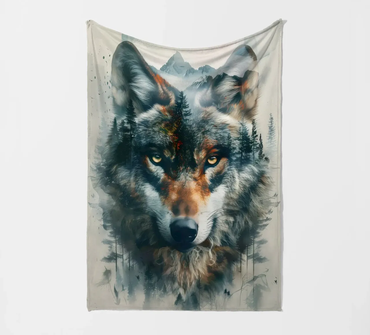 Wolf Dier fleecedeken van Pierre Walton