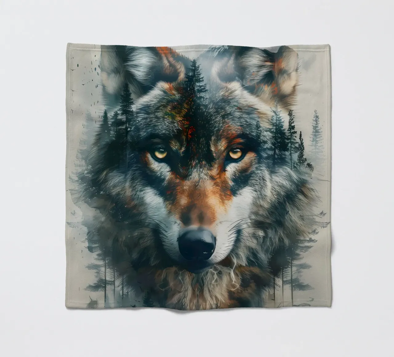 Wolf Dier fleecedeken van Pierre Walton