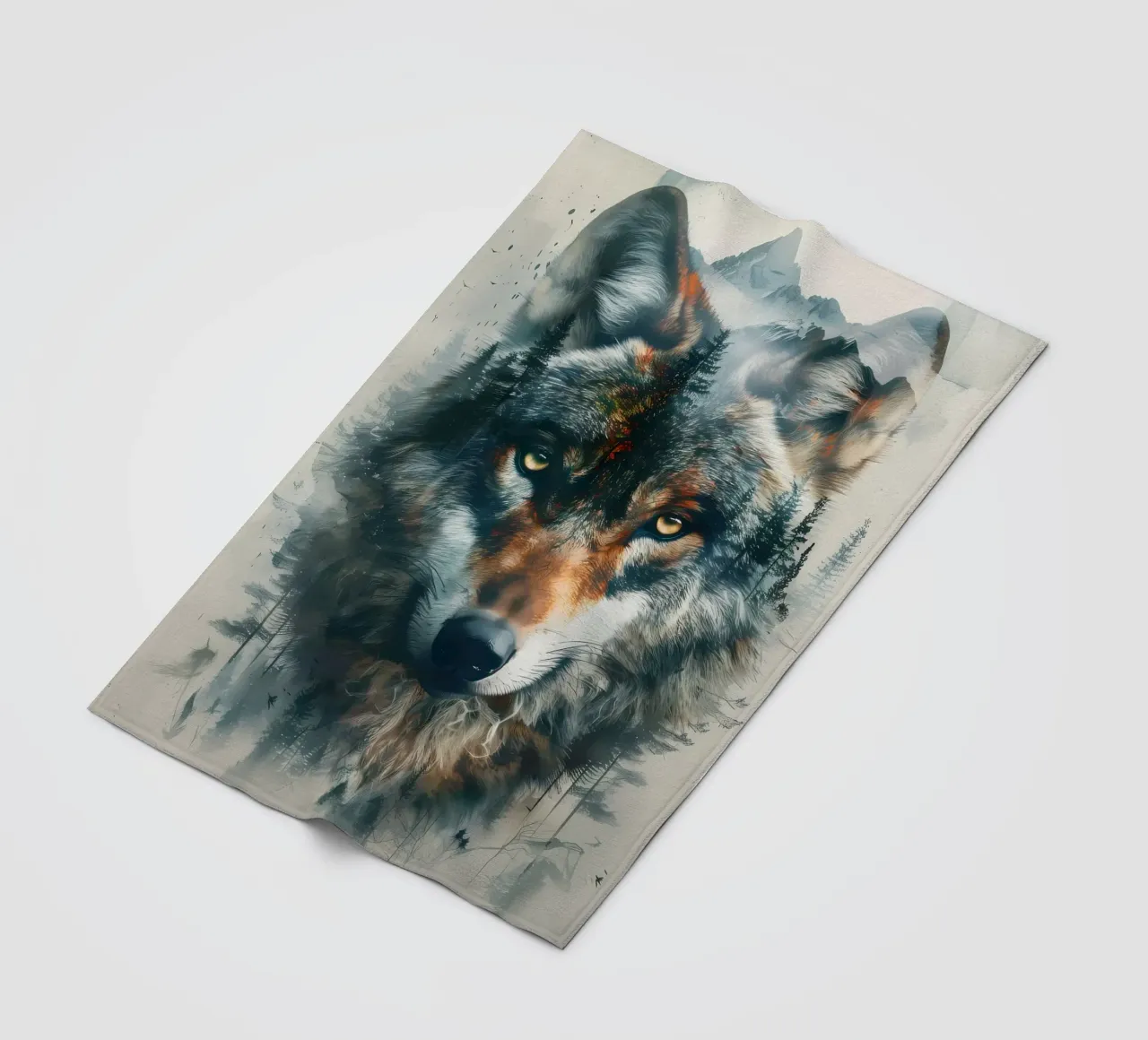 Wolf Dier fleecedeken van Pierre Walton