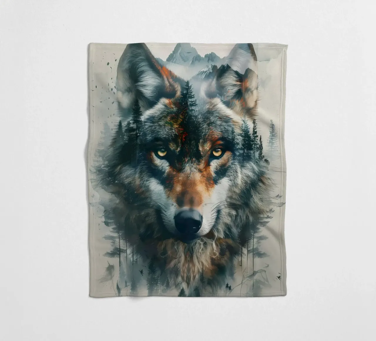 Wolf Dier fleecedeken van Pierre Walton