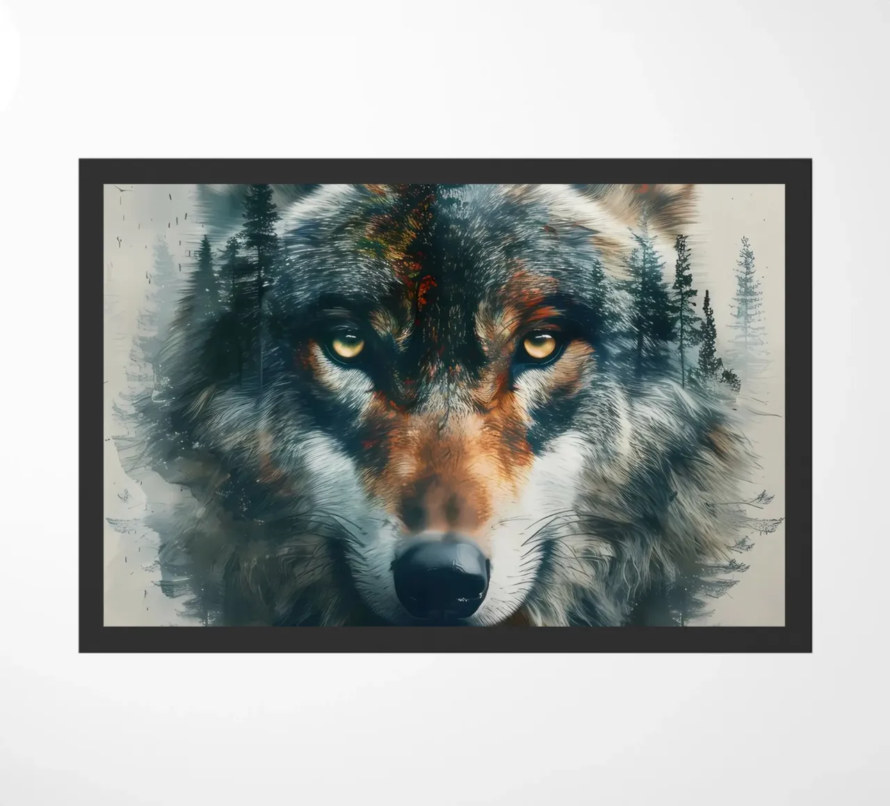 Wolf Animal deurmat van Pierre Walton