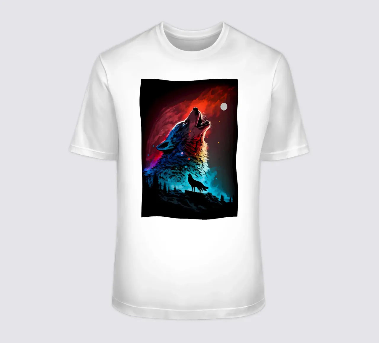 Animale lupo t-shirt da Pierre Walton