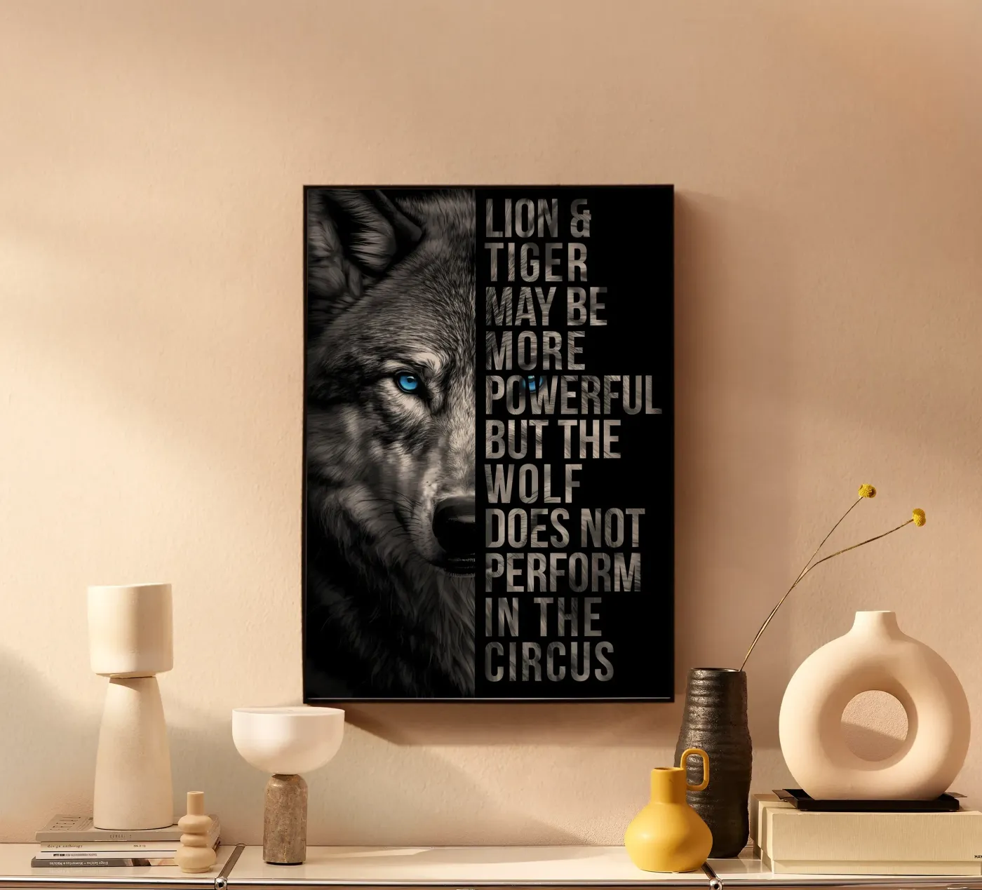 Animale lupo plexiglass da Pierre Walton