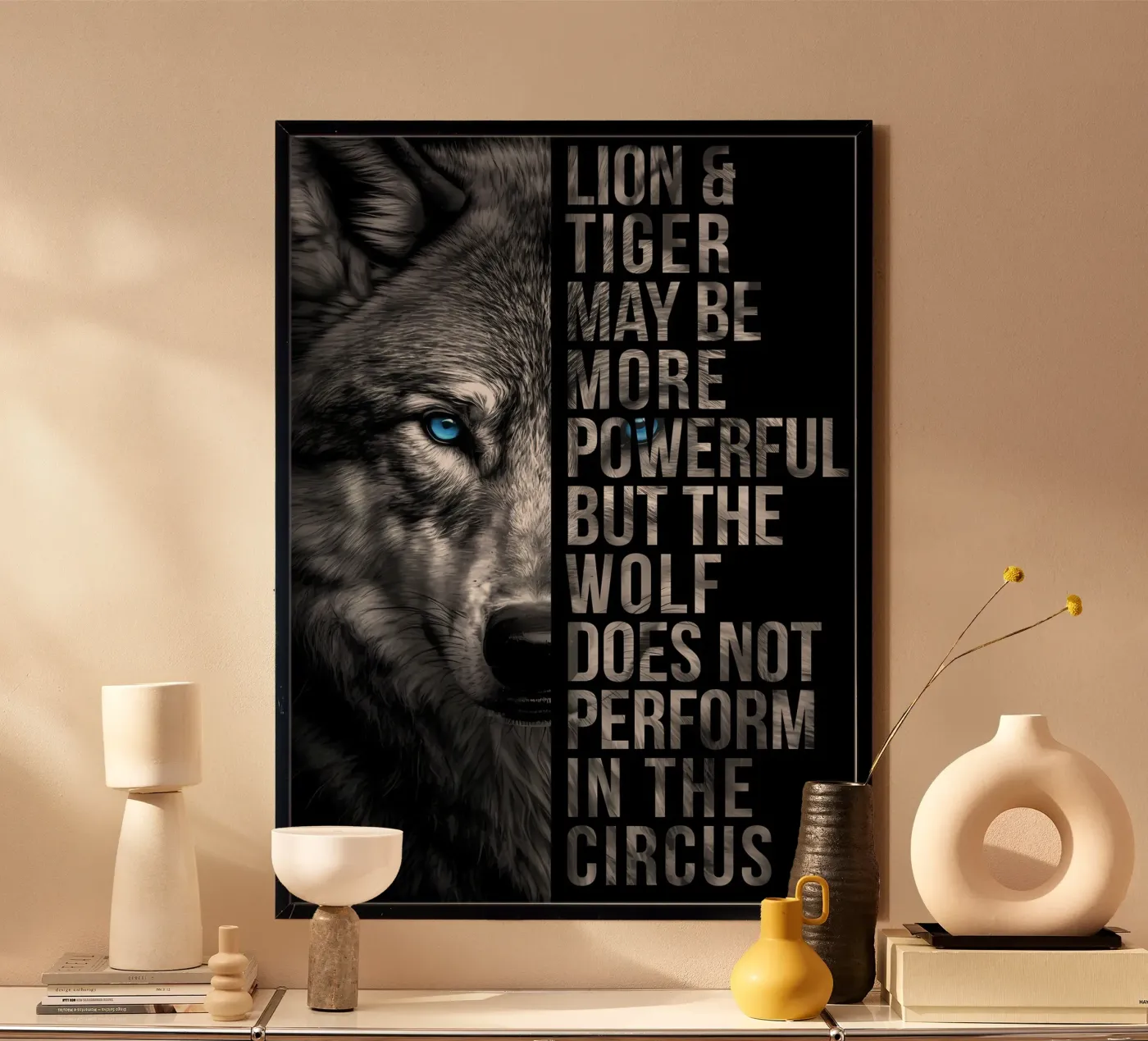 Wolf Dier poster van Pierre Walton