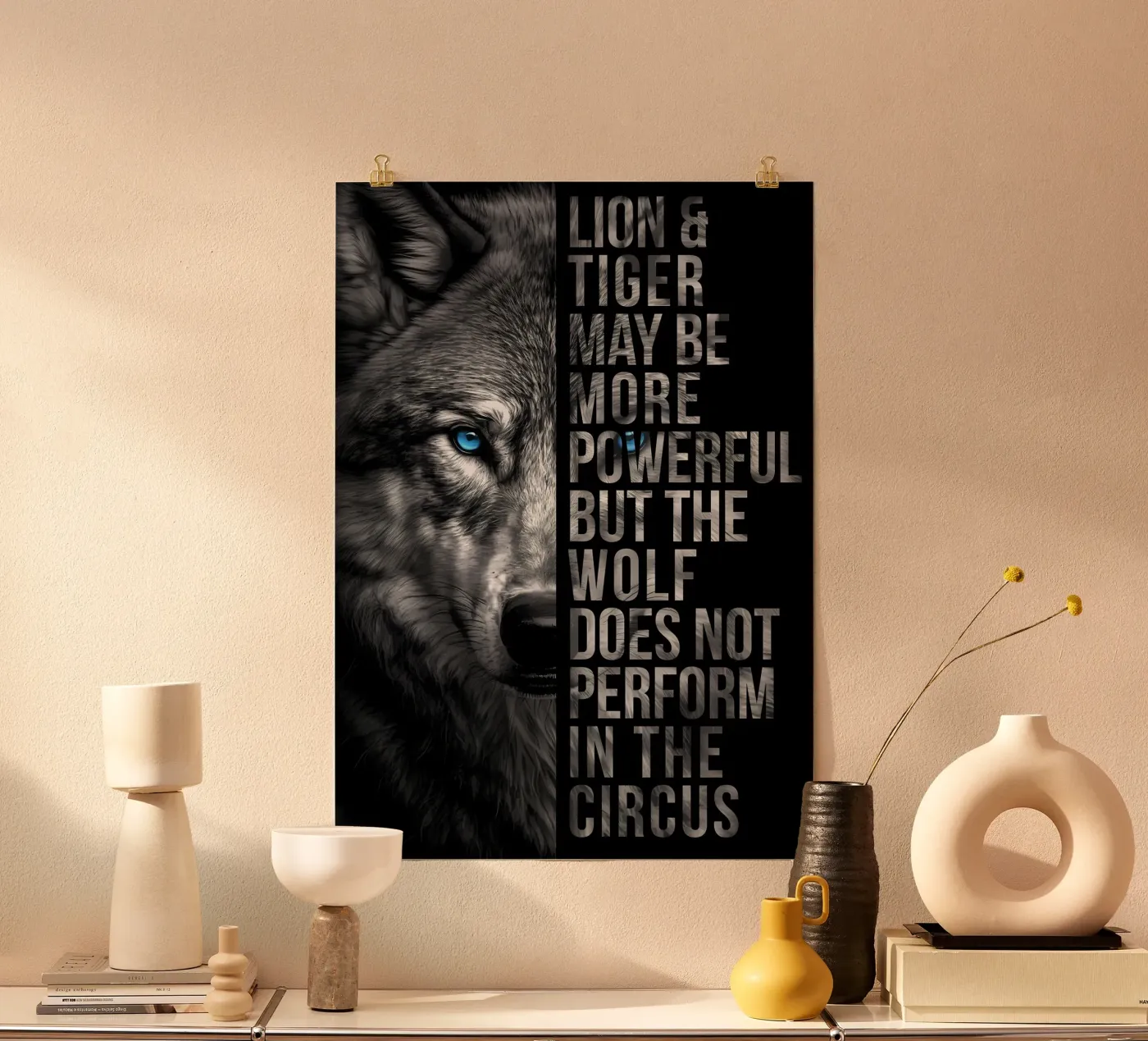 Wolf Dier poster van Pierre Walton