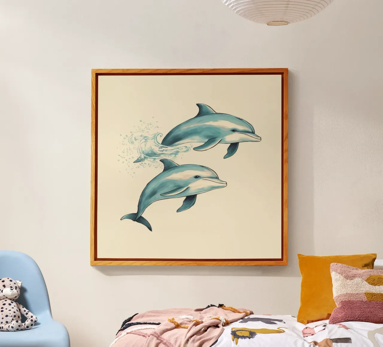 Duo di delfini retrò plexiglass da Funny Animals