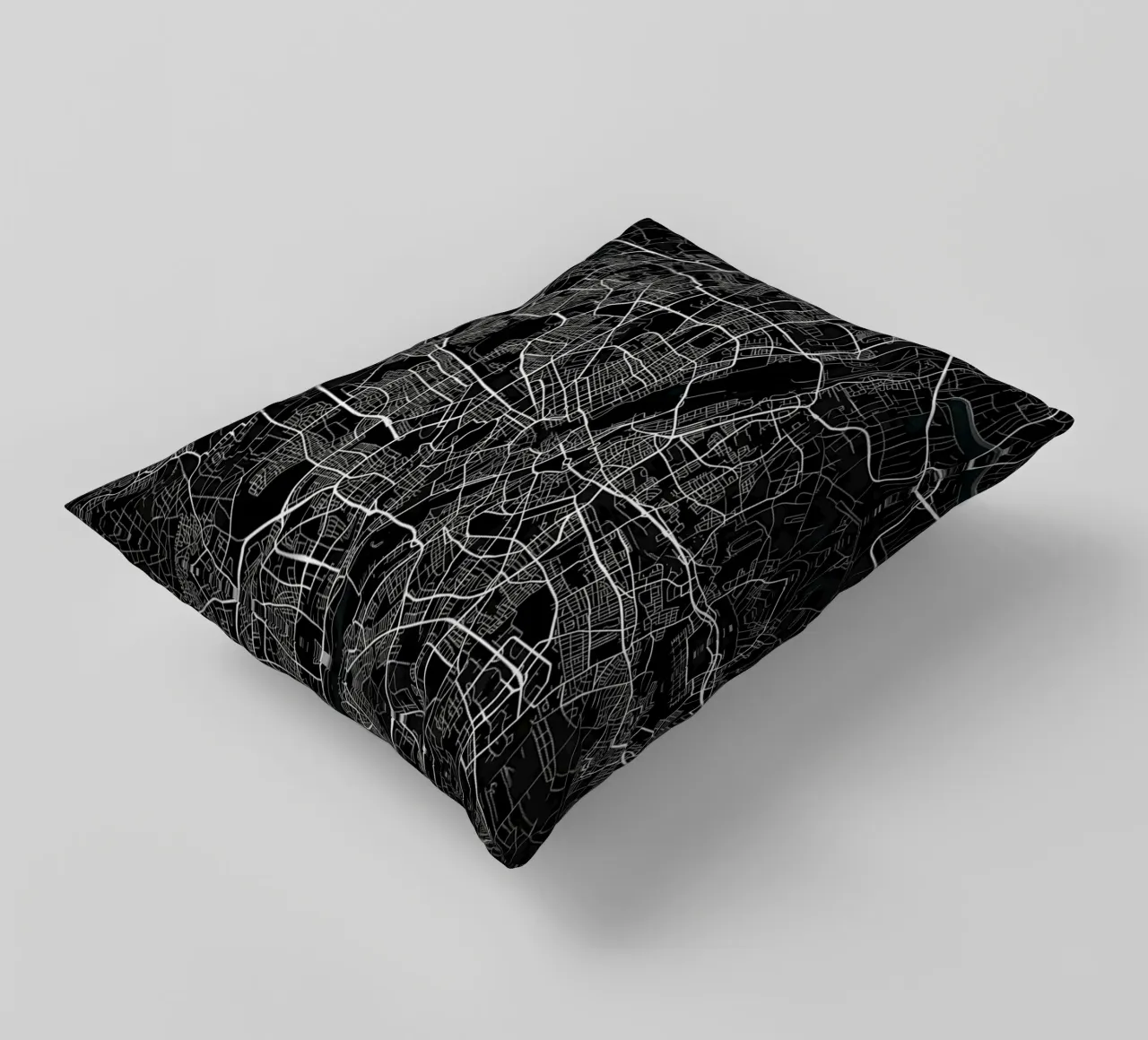 Mappa della città di Monaco di Baviera scura cuscino da Christopher Adams